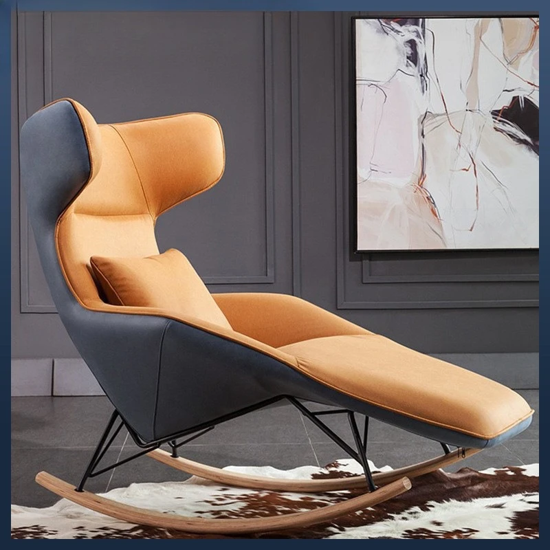 Nordic rocking chair nap recliner small apartment lazy living room ...