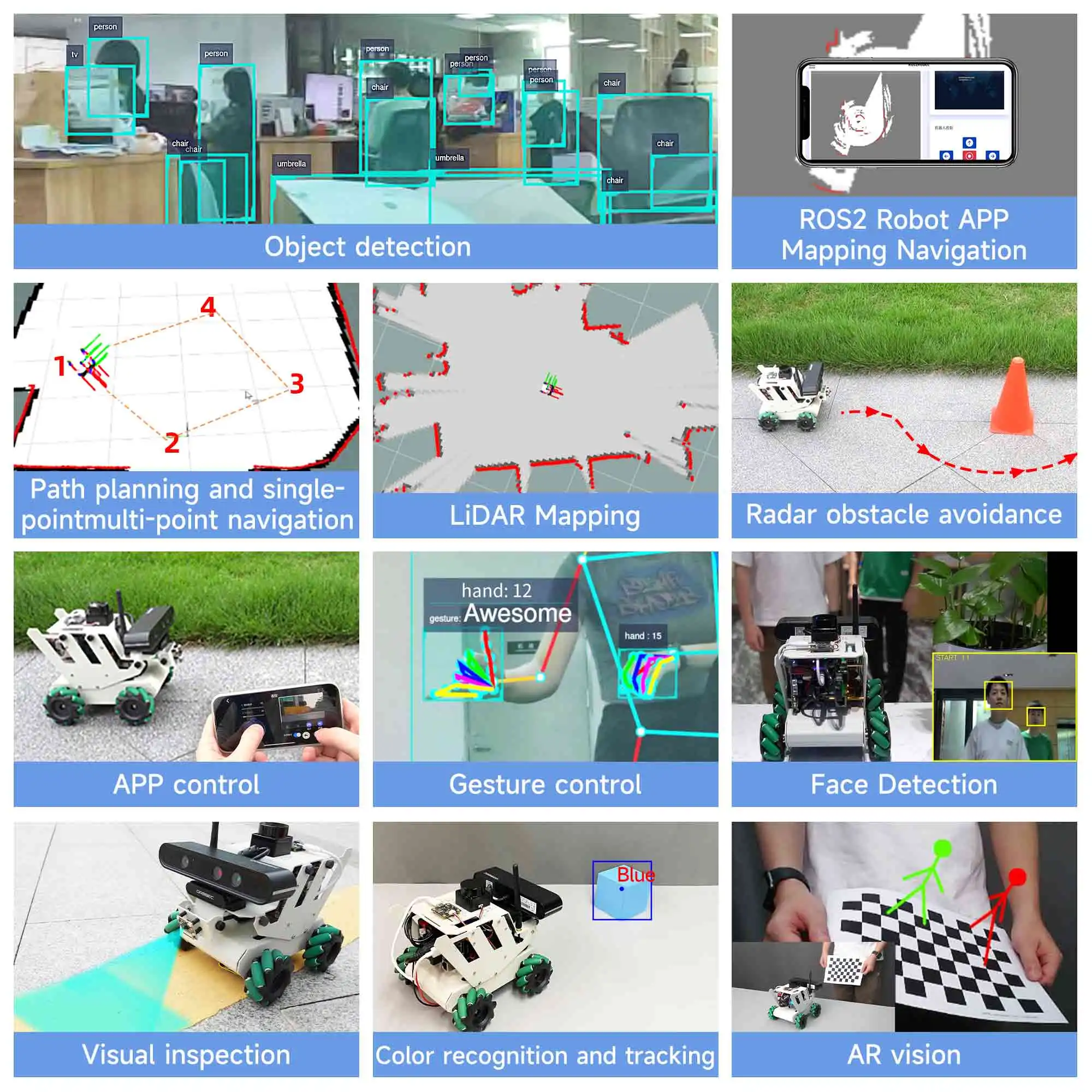 RDK ROS2 AI Educational Robot Car with Mecanum Wheel SLAM Mapping Navigation Aluminum Alloy Structure DIY Electronic Kit