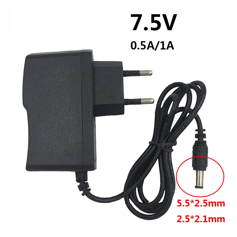 

7.5V Universal Power Adapter Supply 7.5 Volt 0.5A 500mA 1A Switching 220V To 7.5V AC DC Adapters Adaptor Adaptador 5.5*2.5mm