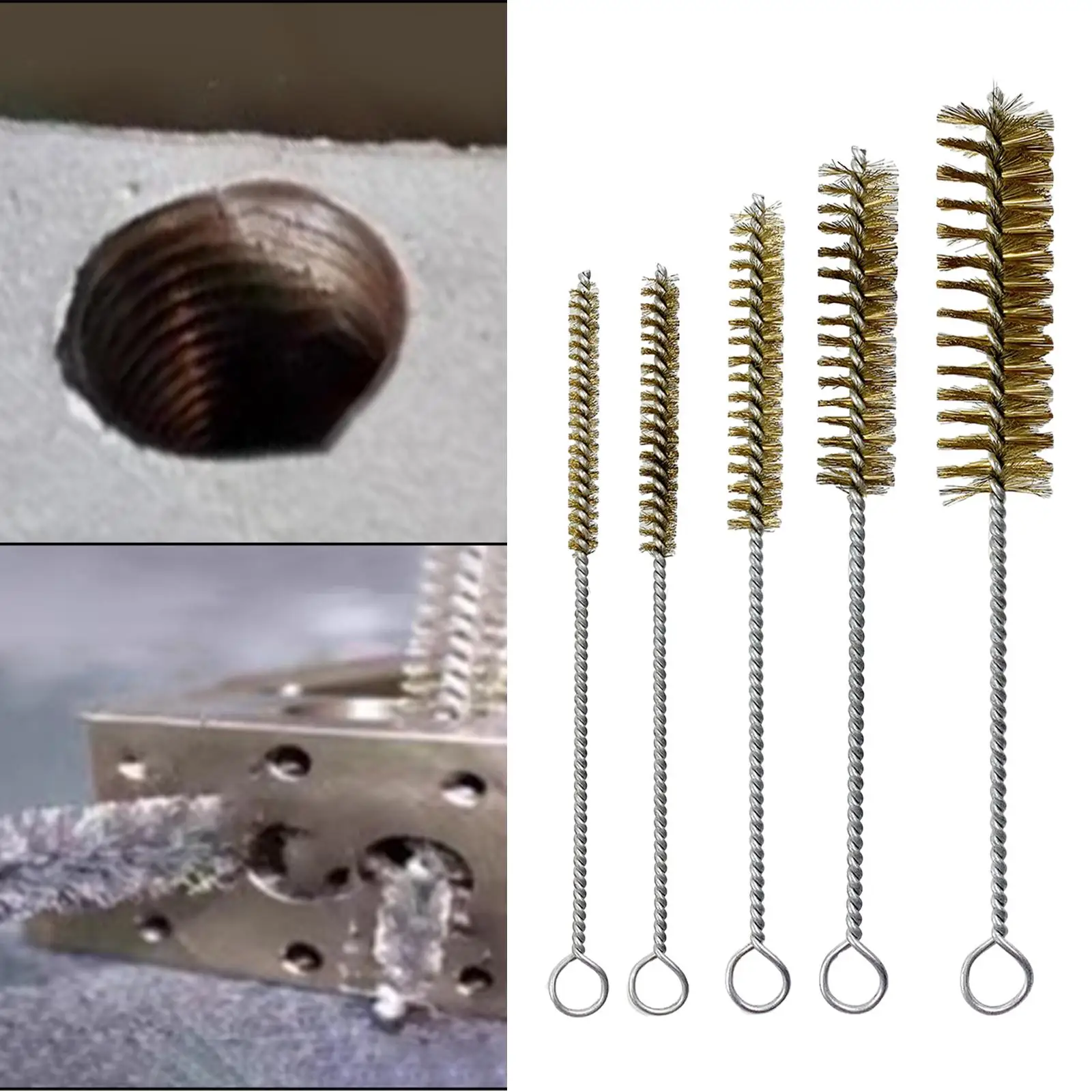 Copper Bristles Pipe Cleaner Brush Multipurpose Metal Wire Brush Flexible Drain Brush for Sink Plumbing Durable Accessory 4
