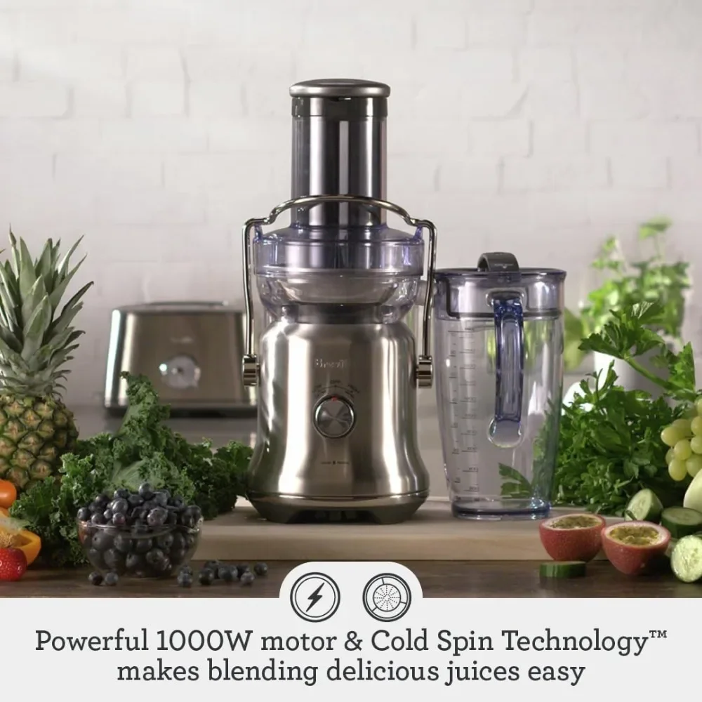 Juice Fountain Juicer Brushed Stainless Steel 70 Fl Oz Fruit Juice Extractor and Vegetables Blender Machine Orange Kitchen Home 6