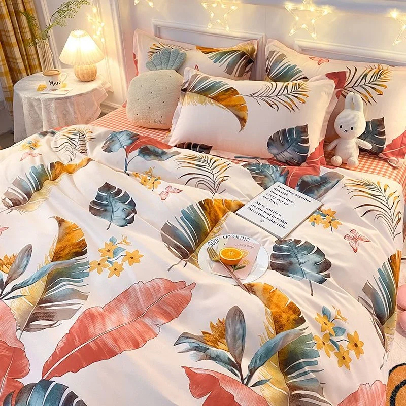 

Пододеяльник с мультяшным медведем, милая мягкая простыня размера Queen, Twin, пододеяльник для девочек, милая наволочка