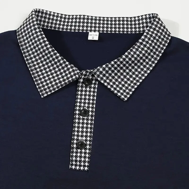 Spring and Autumn Men's Long Sleeve Polo Shirt Classic Business Office T-shirt Male Street Casual Fashion Solid Color Top