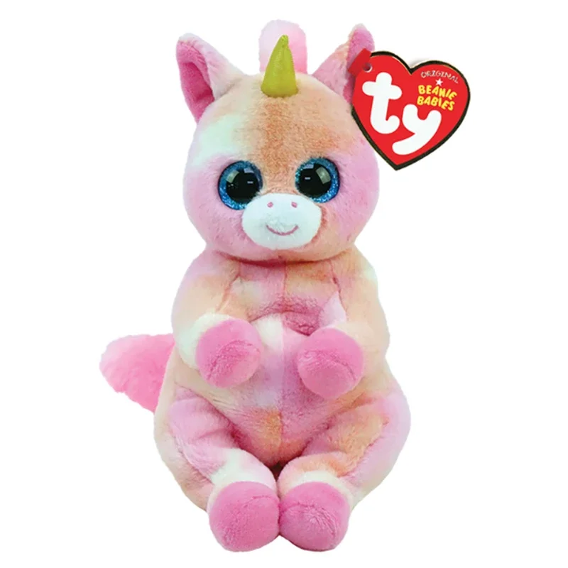 Ty Beanie Bellie mainan boneka mata besar, hadiah Natal Anak