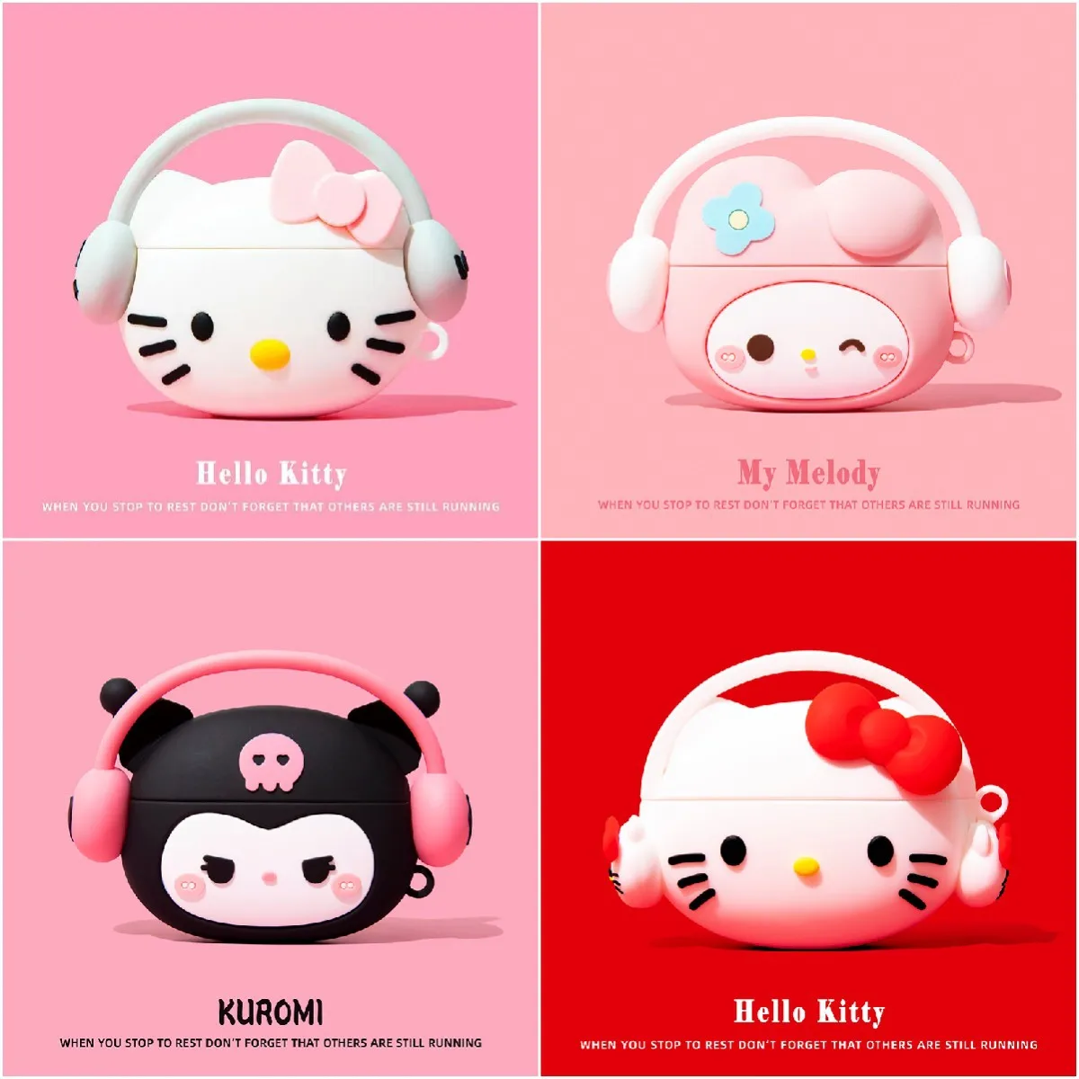 Sanrio Hello Kitty Airpods Custodia Cuffie Funda Airpods Cinamoroll Things Hello Kitty Stuff Custodia Airpods 1/2/3/Pro Bluetooth