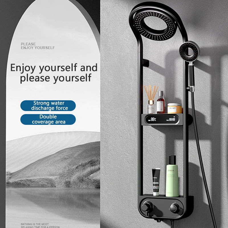 

Electric Showerhead Knobs Column Faucet Appliances Watering Can System Sets Full for The Bathroom Bathtub Toilet Supplies Items