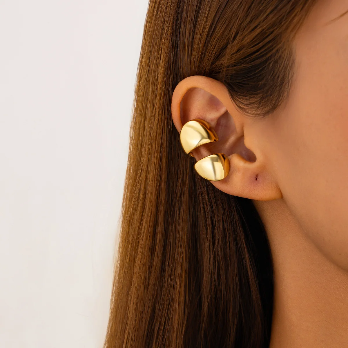 Trendy Irregular Geometric Metal Ear Cuff Clips Earrings for Women Men Punk Fake Cartilage Non-Piercing Jewelry Gifts ear clip earrings clip earrings ear clip