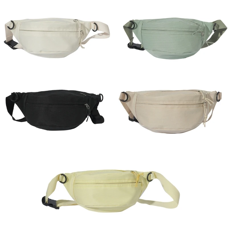 Crossbody Fanny Pack for Men and Women Waist Bag Bum Bag with Adjustable Strap Solid Color Chest Bag Money Belt Bag