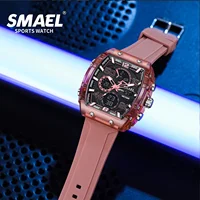 SMAEL 8109 nouvelle montre pour hommes sport multifonctionnel 50M étanche double affichage LED veilleuse loisirs étudiant montre électronique 5