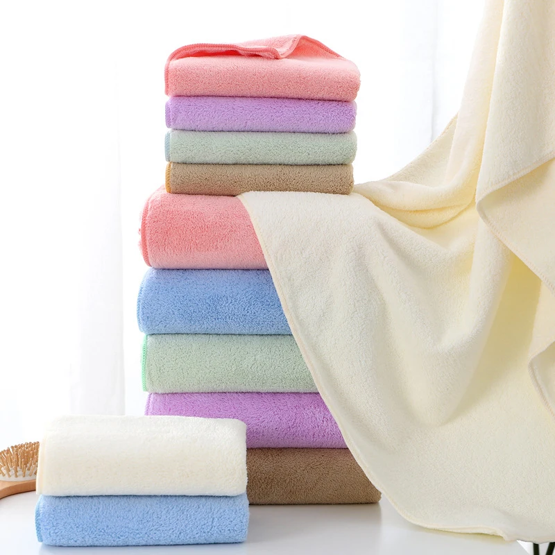 Coral Fleece High Density Bath Towel Absorbent Towel Set Large Beach Towels Quick-Drying Bath Absorbent Soft Comfort
