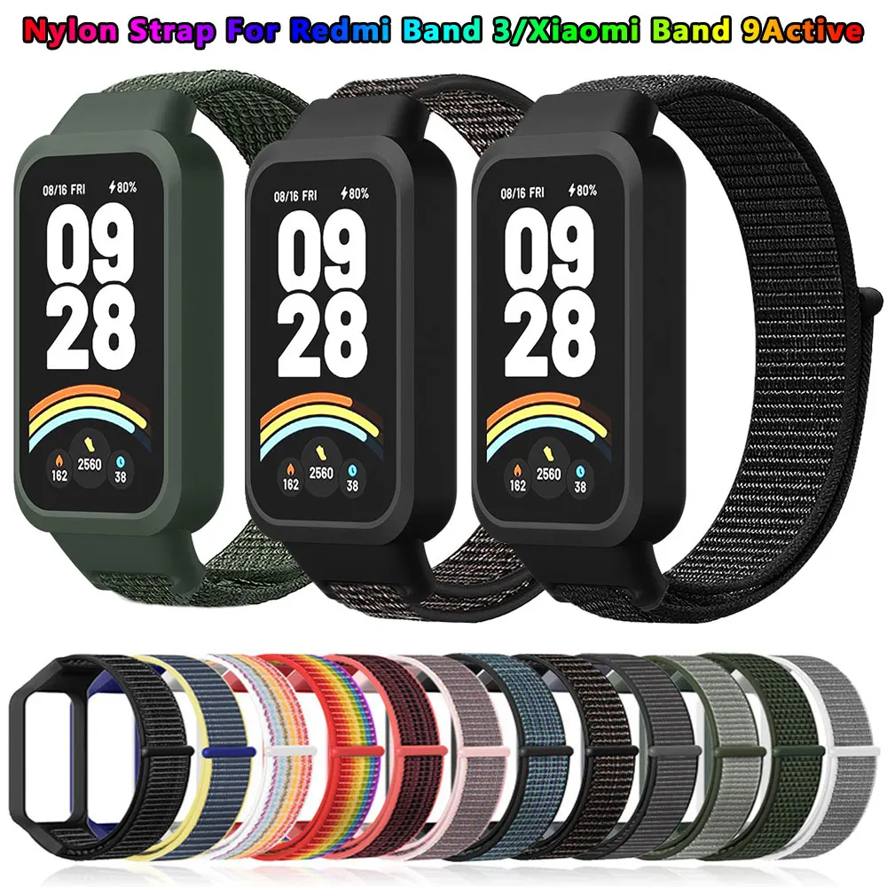 Nylon Strap and Case for Smart Watch - Sporty Replacement Wristband and Bracelet Cover