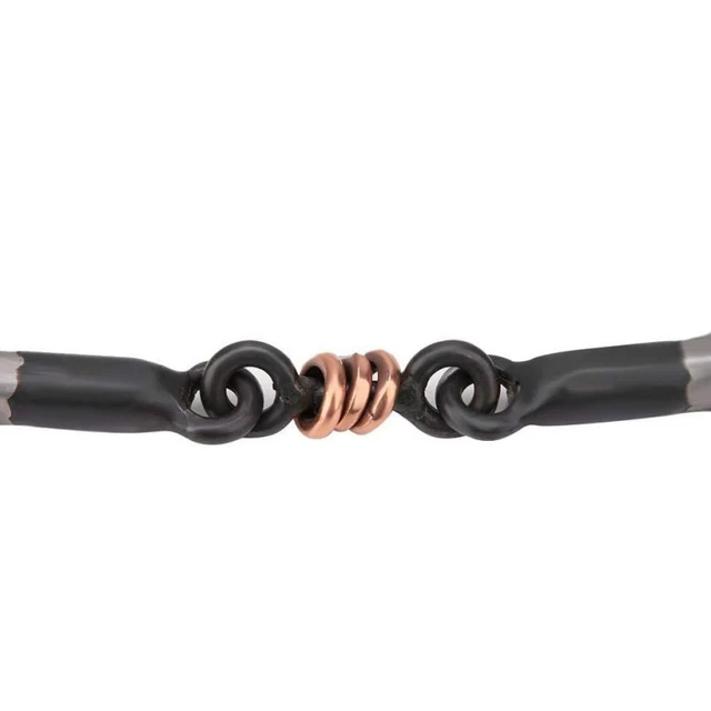 New Horse Bit Stainless Low Leverage Steel Copper Roller Loose Mouth Bit Copper Winding Stiff-Bit Copper Wire Wrapped Mouth 6