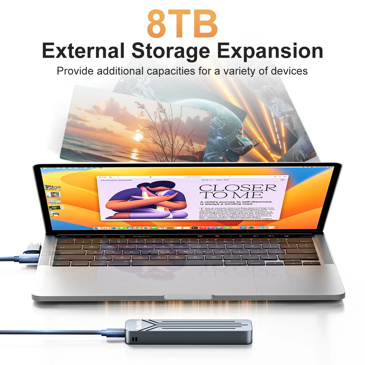 MAIWO SSD 케이스 M.2 NVME SSD 인클로저 어댑터 10Gbps USB 3.1 Gen2 USB C 지원 UASP Trim 8TB 알루미늄 2230 2242 2260 2280용