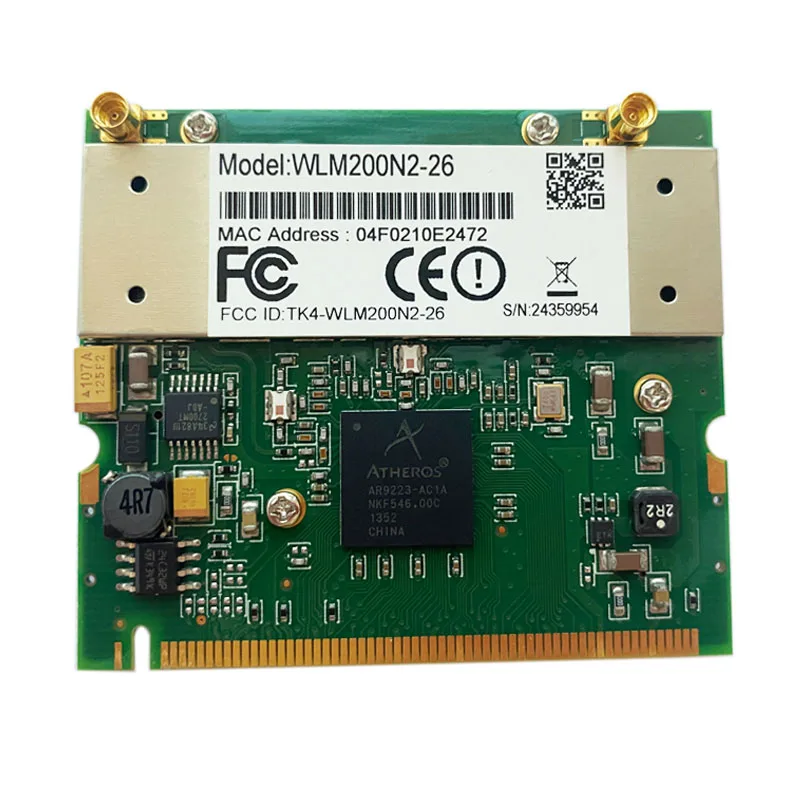 400Mw Composito Ad Alta Potenza Ar9223 B/G/N 300M Minipci 2.4G Wireless Ros Scheda Di Rete Wlm200N2-26 Mini Pci Wifi