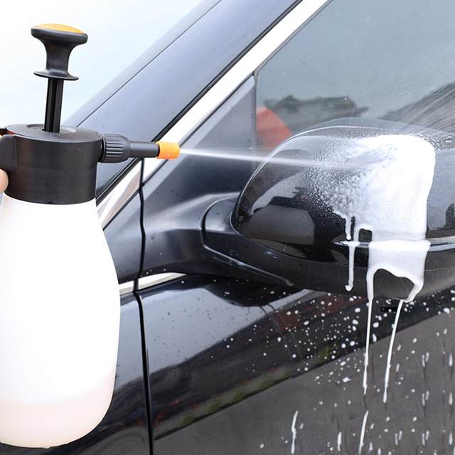 Foam Watering Can/ High Pressure/ 1.5L Manual Foam Gun Cleaner Soap Dispenser
