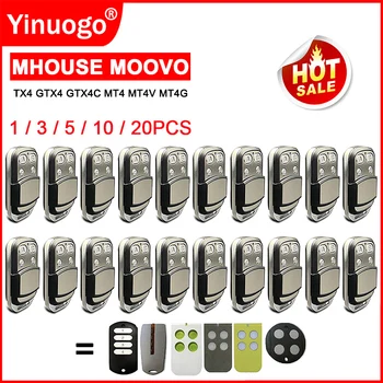 MHOUSE GTX4 TX4 GTX4C 차고 문짝 리모컨, MOOVO MT4V MT4 MT4G 리모컨 차고 문짝 오프너, 433.92MHz 롤링 코드