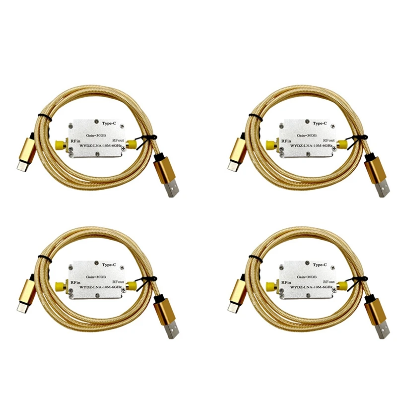 

4X 10M-6Ghz Low Noise Amplifier Gain 30DB High Flatness LNA RF Signal Driving Receiver Front End For Radio FM Radio,30DB