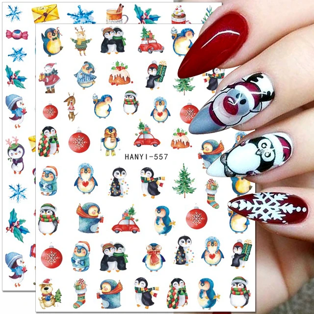 Christmas Nail Designs Stickers  Winter Stickers F Nail Sticker -  12designs - Aliexpress