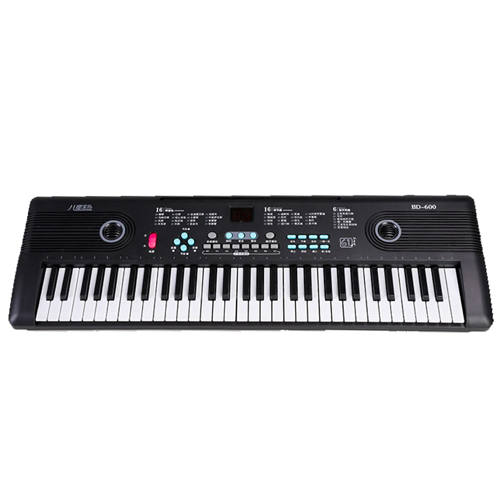 Digital Keyboard Microphone Musical Instrument Adults Kids Toy Professional 61 Keys Electronic Piano Keyboard