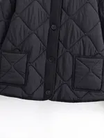 Nlzgmsj Autumn Winter Women's Solid Single-breasted O-Neck Jacket Fashion  Long Sleeve Coat  Street Casual  Short  Jacket - Image 5