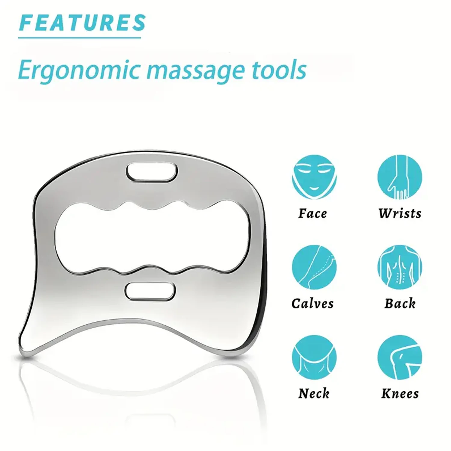 Stainless Steel Gua Sha Muscle Scraper Tools Myofascial Scraping Tools Lymphatic Drainage Massager Soft Tissue Massage Tools