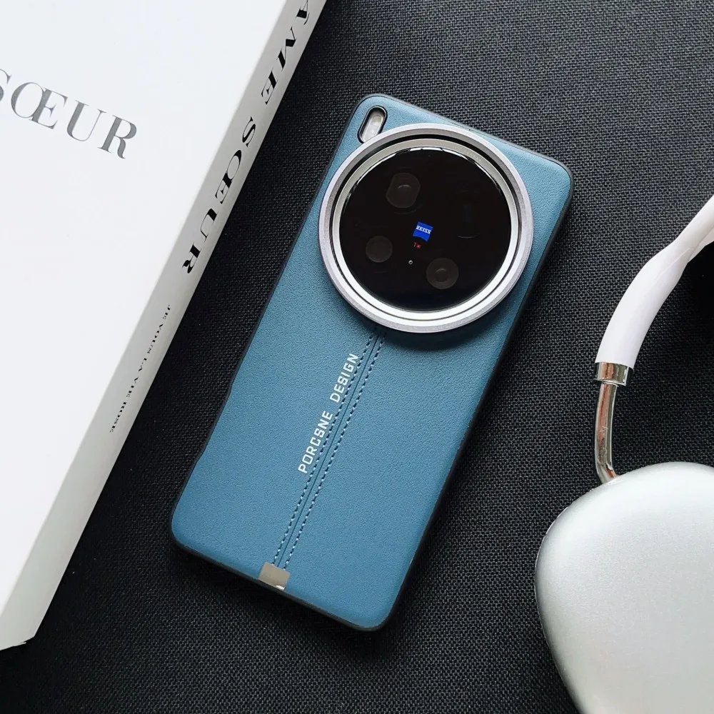 Luxury PU Leather Magnetic Wireless Charging Protective Back Cover Case