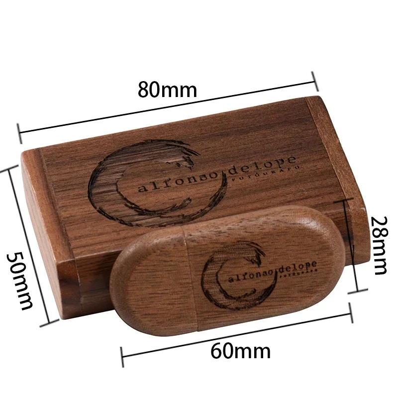 Jaster- Custom Logo Usb 3.0 Flash Drive Caixa de Madeira Bonita Memory Stick Presente Criativo Pen Drive 32gb 64gb 128gb 20 Unidades por Lote - Imagem 2