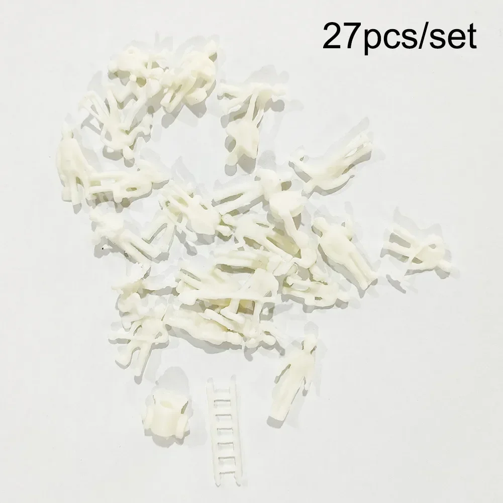 27PCS Model Railway Train People Figures HO OO Gauge 20mm For Diorama Railway Train Scene Layout Kit 2