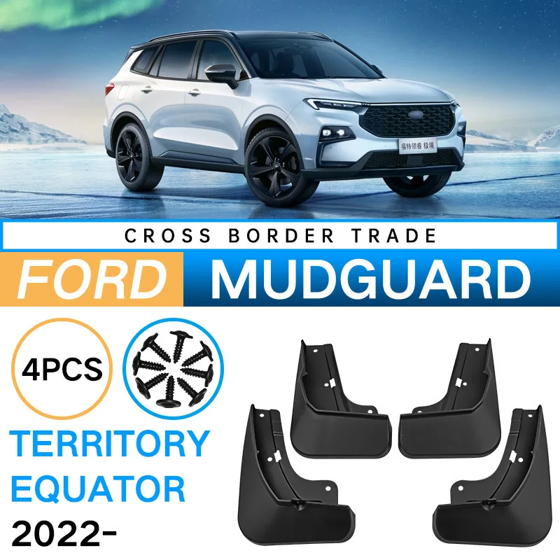 

4 pcs Car Molded Mud Flaps For Ford Territory Equator 2022 2023+Splash Guards Mudguards Mudflap Car Accessories