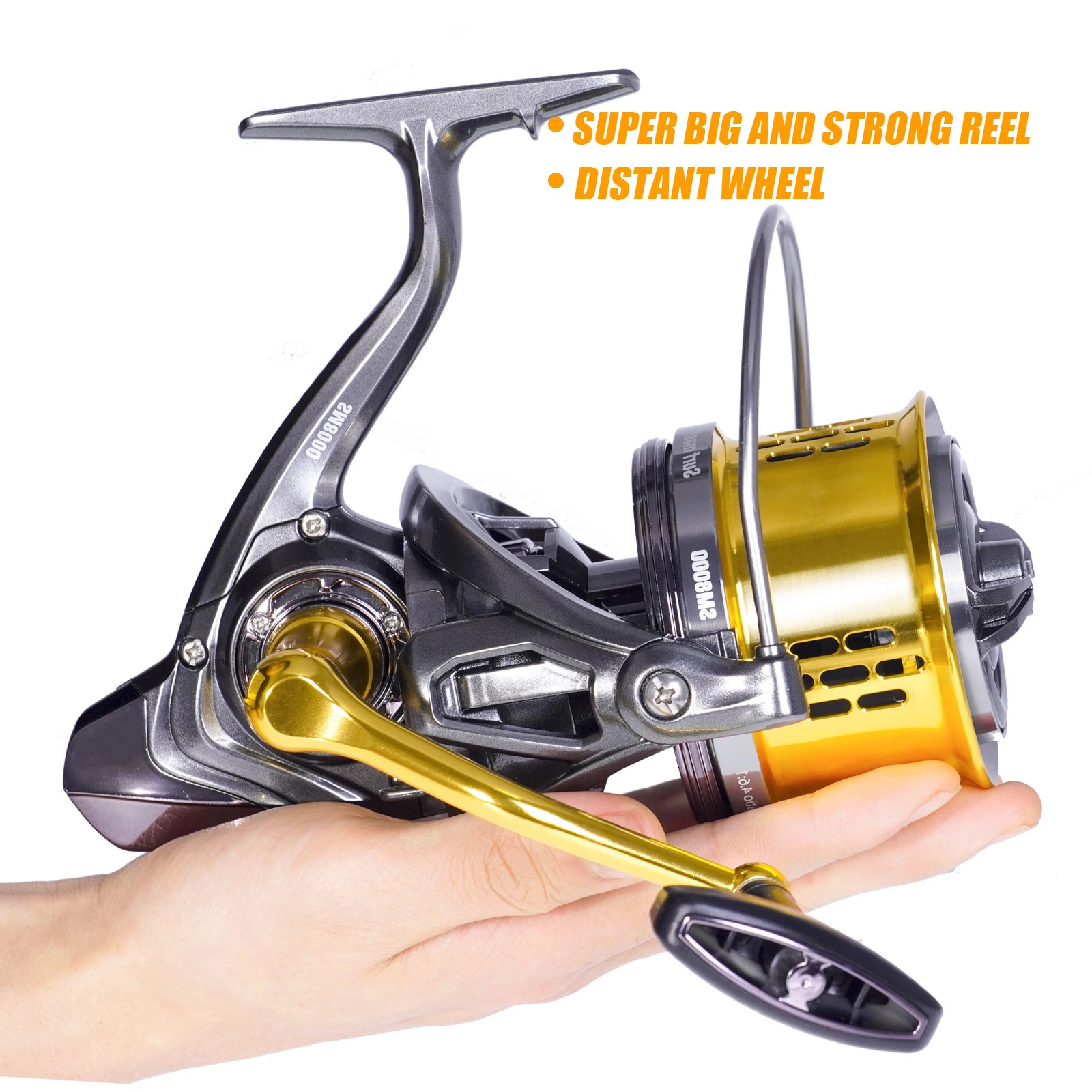 Fishing Spinning Reel SM8000-12000 4.6:1 Saltwater Surfcasting Distant  Wheel 9BB 18kg Drag Carretilha Freshwater Moulinet Wheel