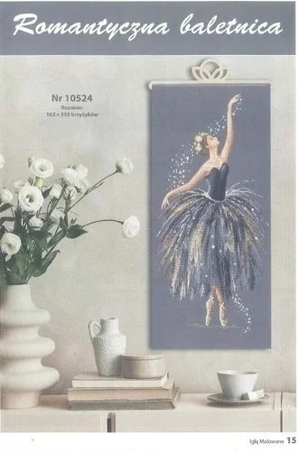 Tomatenblumenuhr-Stick-Kits, Kreuzstich-Kits, DIY-Heims paß, Handarbeit 16-grauer Rock Ballerina 39-71