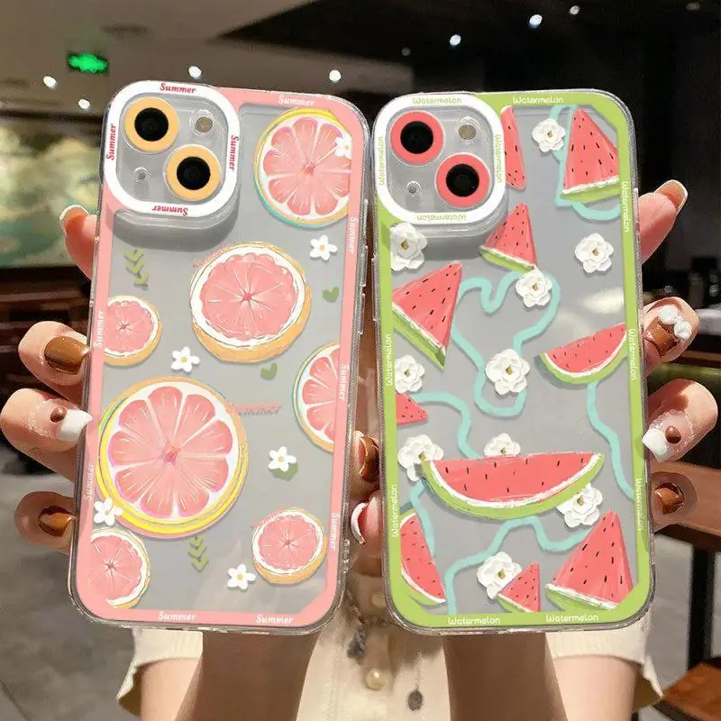 Cherry Summer Fruits Crystal TPU Phone Case Cover