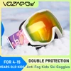 Vozapow Kids Ski Goggles Double Layer Impact Resistance Anti Fog Skiing Mask HD Snowboard Eyewear UV400 Children Snow Sunglasses 1