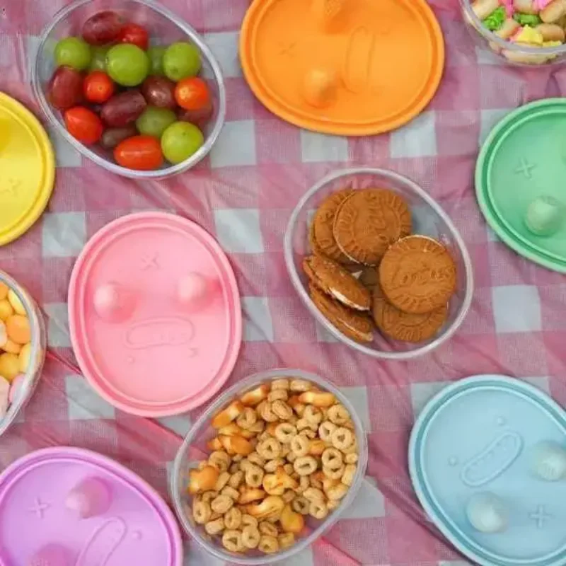 Crumb-Free Cartoon Snack Box - Food-Grade Silicone Storage Solution