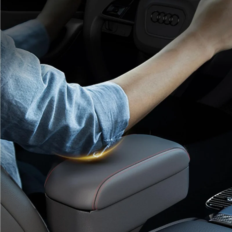 Car Armrest Box Organizer Adjustable Height Elbow Rest Pad Storage Box Universal Interior Arm Rest Seat Gap Organizer car armrest box