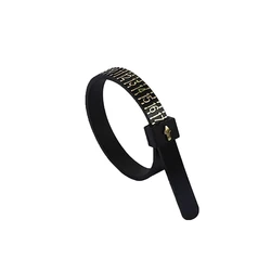 Universal Finger Ring Sizer Tool - Accurate Ring Size Measuring Instrument (Black)