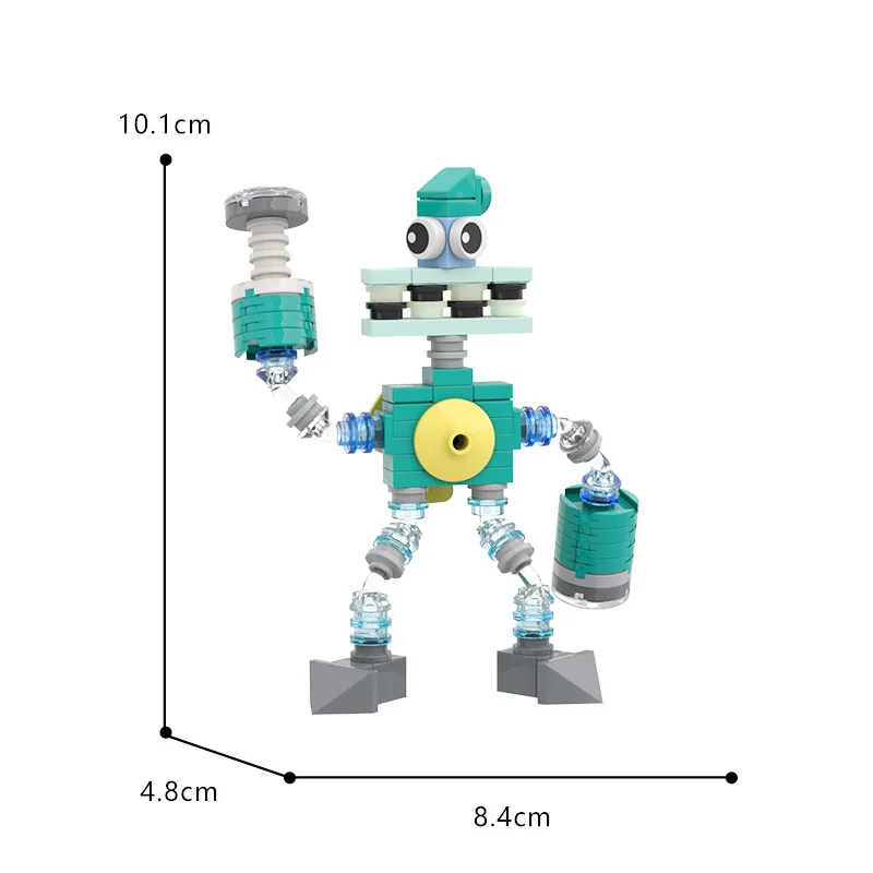 Buildmoc My Singing Wubboxed 액션 피규어, 몬스터 MOC 세트, 모델 빌딩 블록 키트, 어린이 장난감 선물, 장난감 벽돌