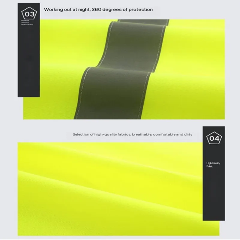 High Quality Vehicle Traffic and Environmental Sanitation Reflective Clothing, Vehicle Inspection, Yellow Safety Vest, Construct