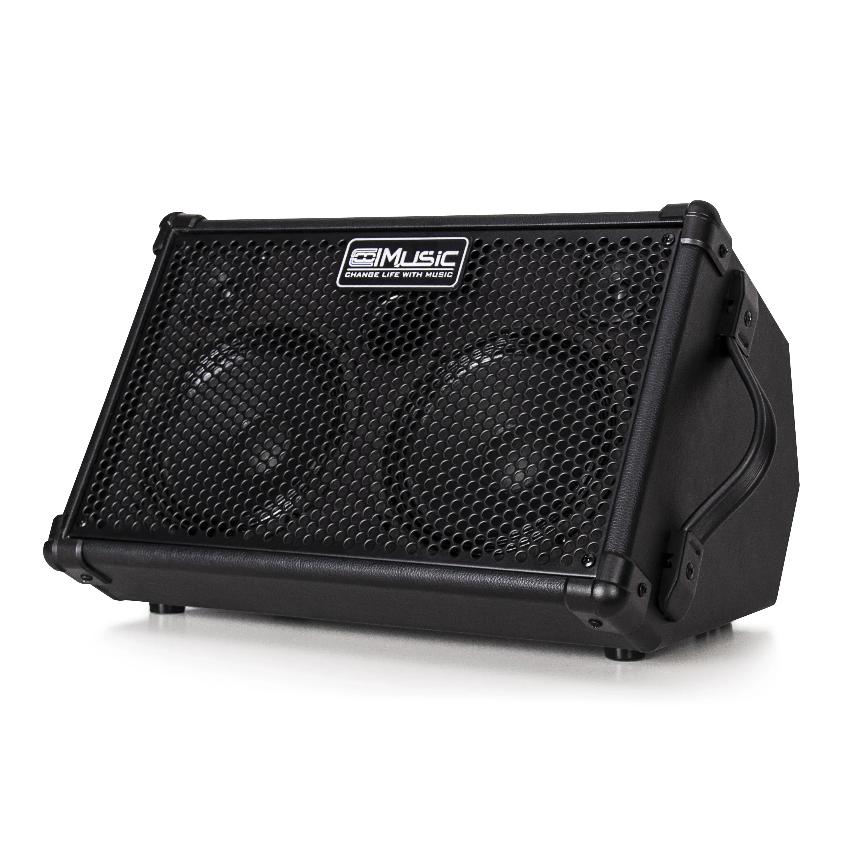 새로운 COOLMUSIC BP40D 80W 배터리 구동 어쿠스틱 기타 앰프 (마이크 입력 포함) 휴대용 스마트 스피커