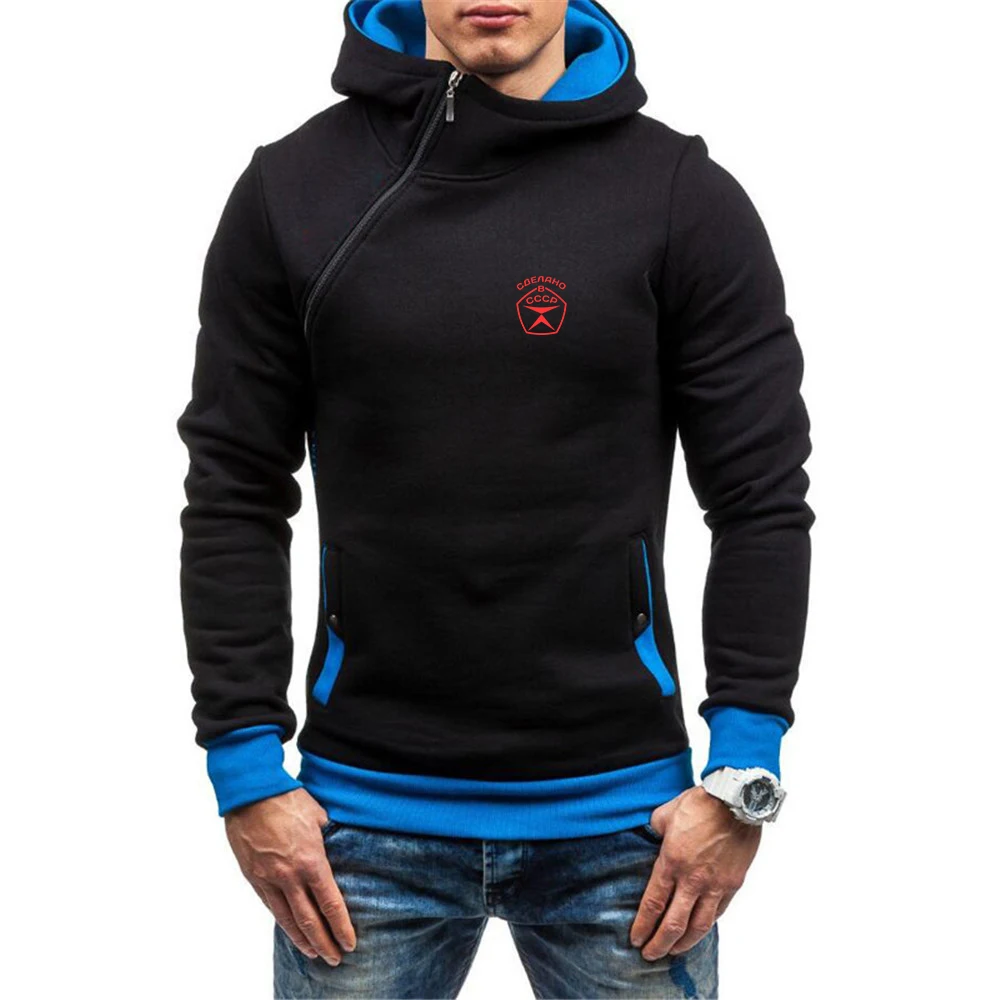 Soviet Union Soviet Union 2023 new CCCP Russian autumn hoodie men's five-color long-sleeved casual pullover street sweatshirt