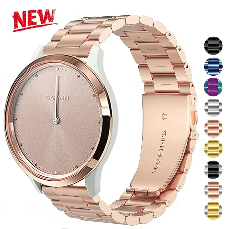 Premium 20mm Stainless Steel Smartwatch Replacement Band Strap Bracelet