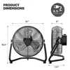 Industrial Floor Fan High Velocity Air Circulator 3 Speed Tilt Portable Metal Fan Quiet Operation Garage Workshop Bedroom 2