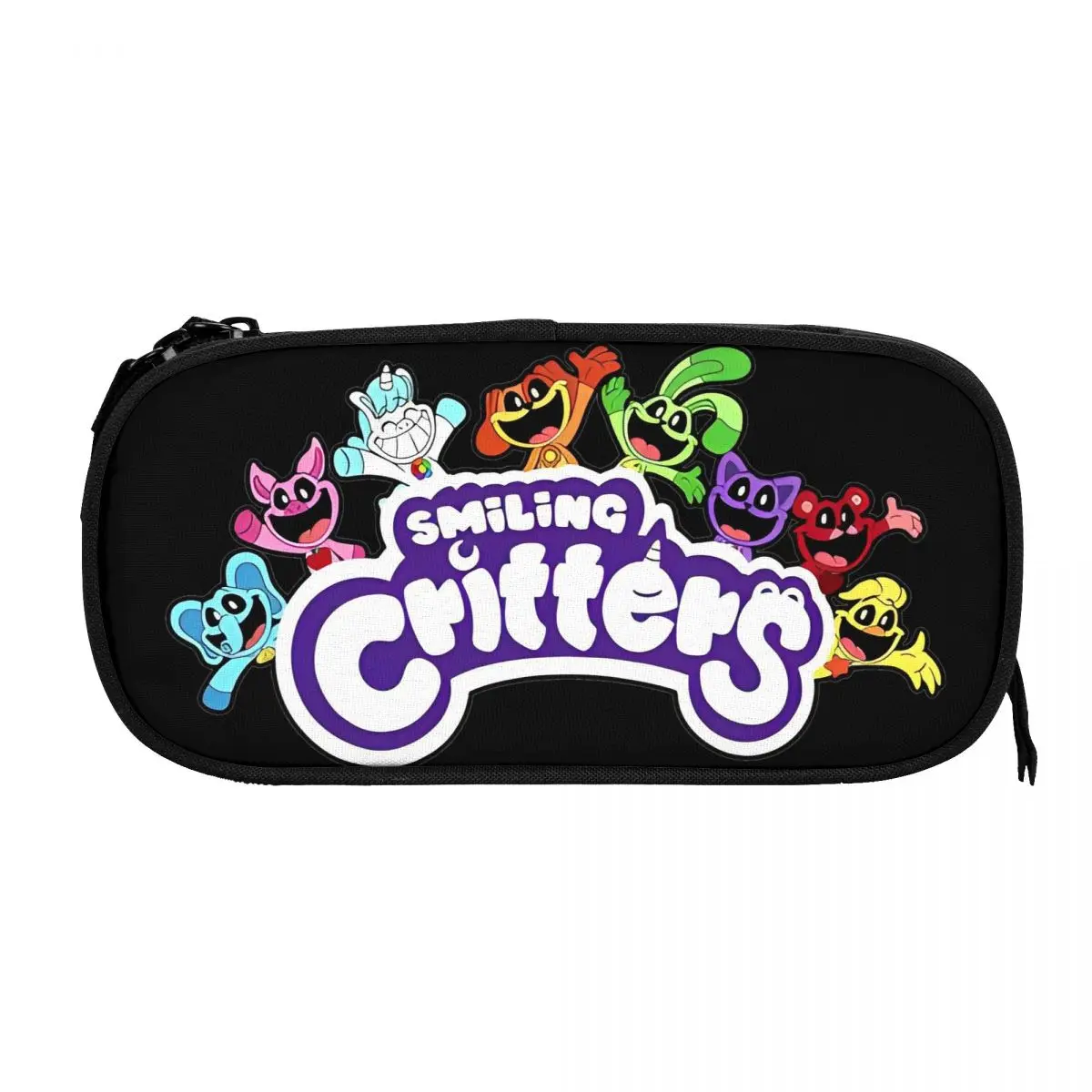 Game Smiling Critters Pencil Cases Cartoon Pen Holder Bags Student Big Capacity School Supplies Gift Pencil Pouch