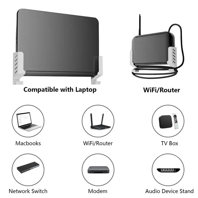 Router Floating Shelf Heavy-duty Floating Shelf Speaker Shelf Wall Storage Shelves For Bedroom Living Room Bathroom Kitchen