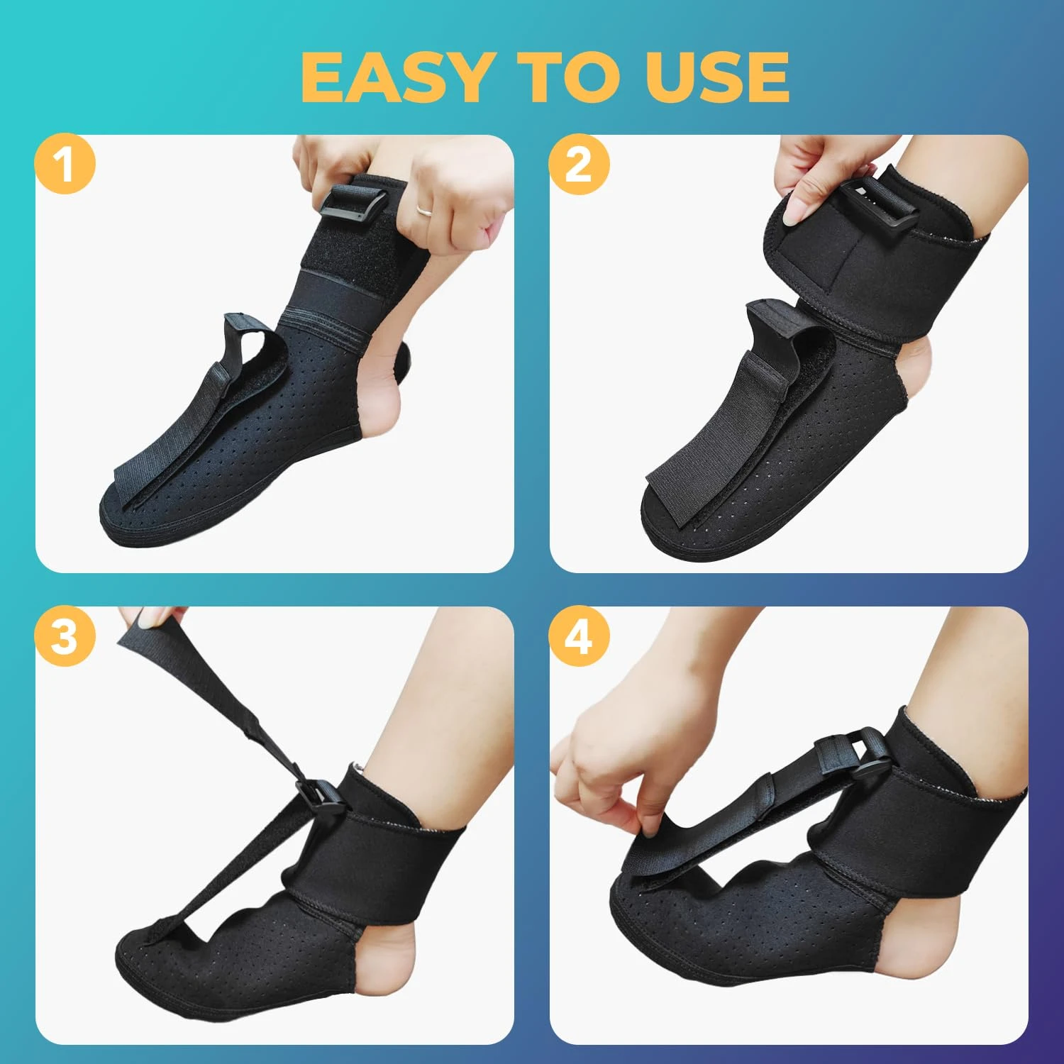 Luxuriously comfortable and adjustable Plantar Fasciitis night sock for ultimate pain relief-Advanced support for men and wome