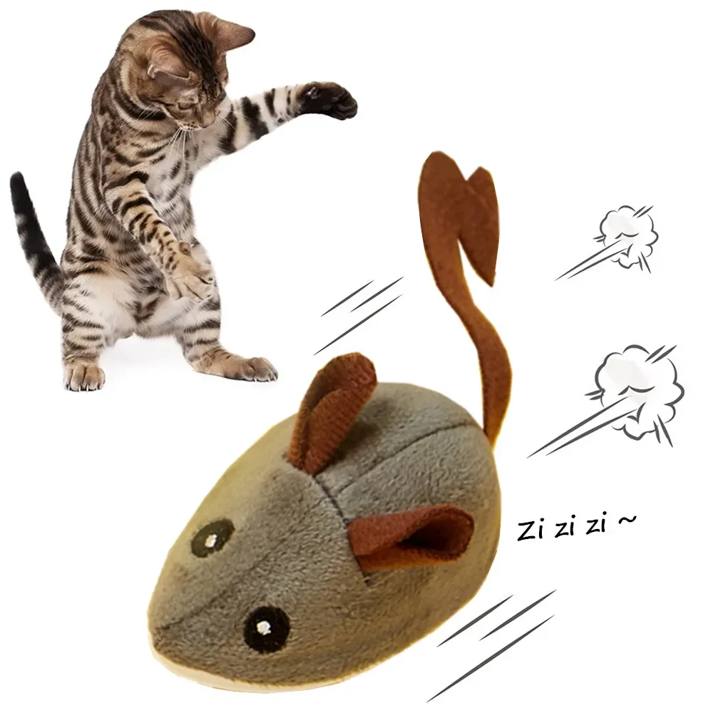 Gigwi Interactive Cat Toy Mouse, Electric Moving Cat Toy with