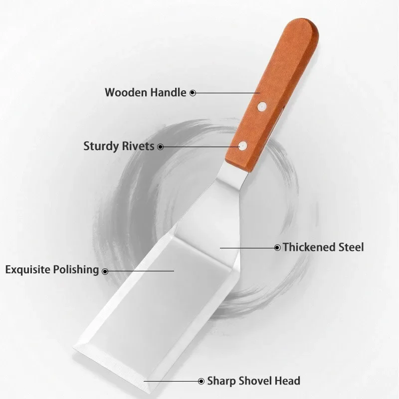Stainless Steel Spatula Scraper Kitchen Grill Scraper