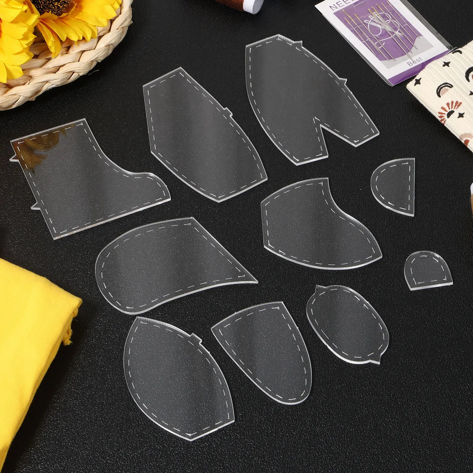 Sewing Template 10Pcs Memory Bear Template Ruler Set 10/12/15In Memory Bear Pattern Template for Sewing Quilting