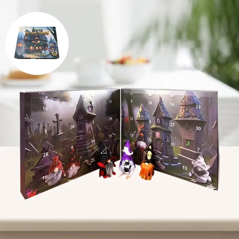 Halloween Advent Calendar Mini Cartoon Halloween Countdown Calendar Gnome Countdown Advent