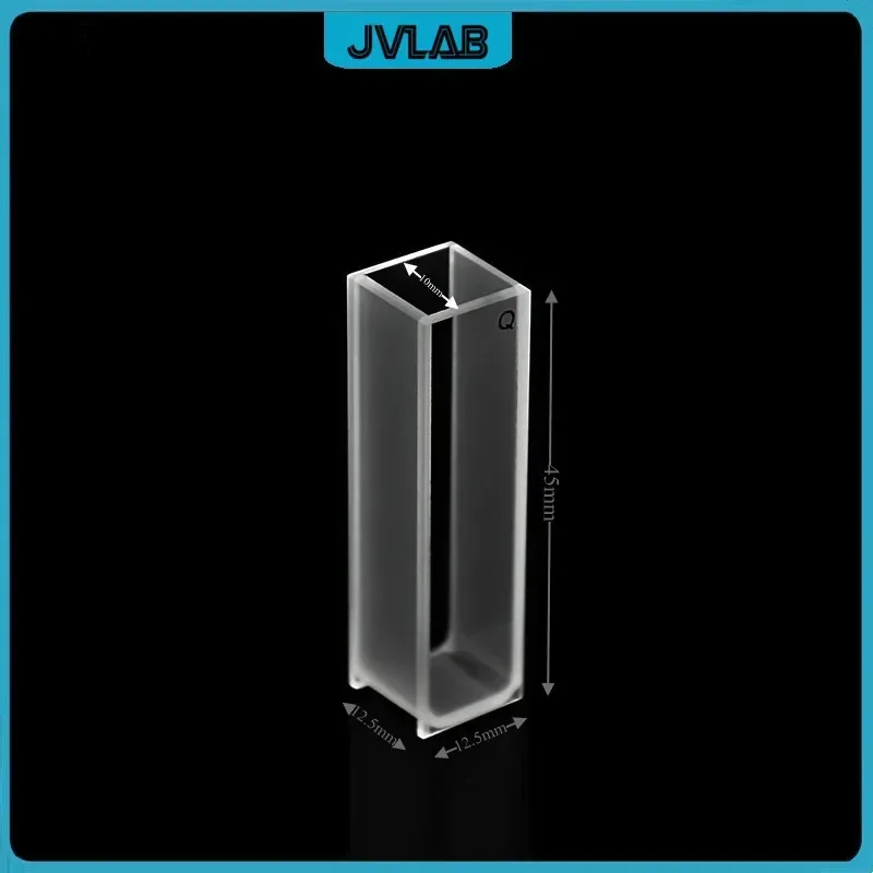 Quartz Cuvette Cell Quartz Cuvette Light Path 10mm Quartz Absorption Cell 3.5ml Liquid Sample Cell Spectrometer Molten Sintering Technology